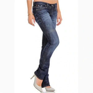 Robin's Jean Marilyn Black Crystal Studded Denim Jeans Embellished Biker Metal